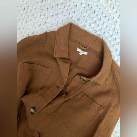 Maurices camel shirt jacket, size large - Picture 2 of 6